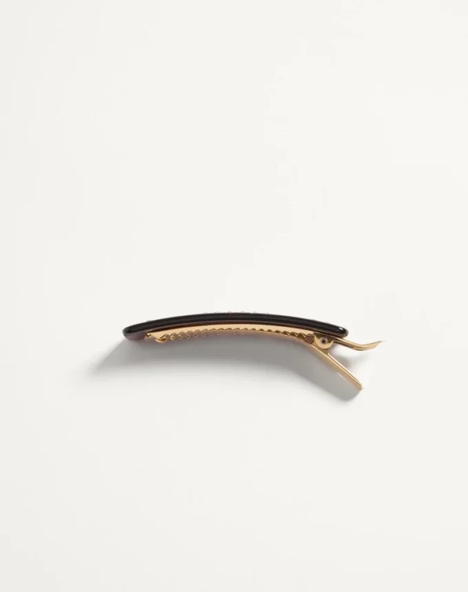 Vlogo Signature Hair Clip In Resin, Metal And Swarovski® Crystals