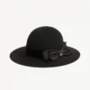Vlogo Signature Hat in Lapin Fabric and Velvet with Taffetas Bow