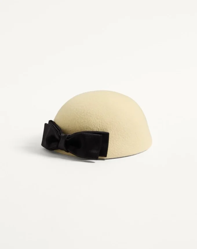 Vlogo Signature Hat In Lapin Fabric With Satin Bow