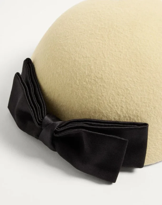 Vlogo Signature Hat In Lapin Fabric With Satin Bow