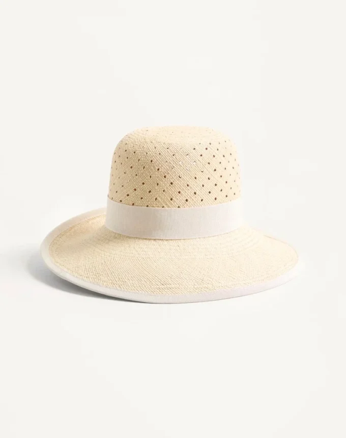 Vlogo Signature Hat In Perforated Panama Vlogo Signature Hat In Perforated Panama