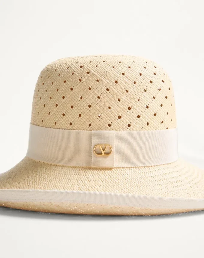Vlogo Signature Hat In Perforated Panama Vlogo Signature Hat In Perforated Panama