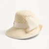 Vlogo Signature Hat In Perforated Panama With Organza Bow Vlogo Signature Hat In Perforated Panama With Organza Bow