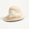 Vlogo Signature Hat In Perforated Panama With Organza Bow Vlogo Signature Hat In Perforated Panama With Organza Bow