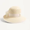 Vlogo Signature Hat In Perforated Panama With Organza Bow Vlogo Signature Hat In Perforated Panama With Organza Bow