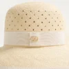Vlogo Signature Hat In Perforated Panama With Organza Bow Vlogo Signature Hat In Perforated Panama With Organza Bow