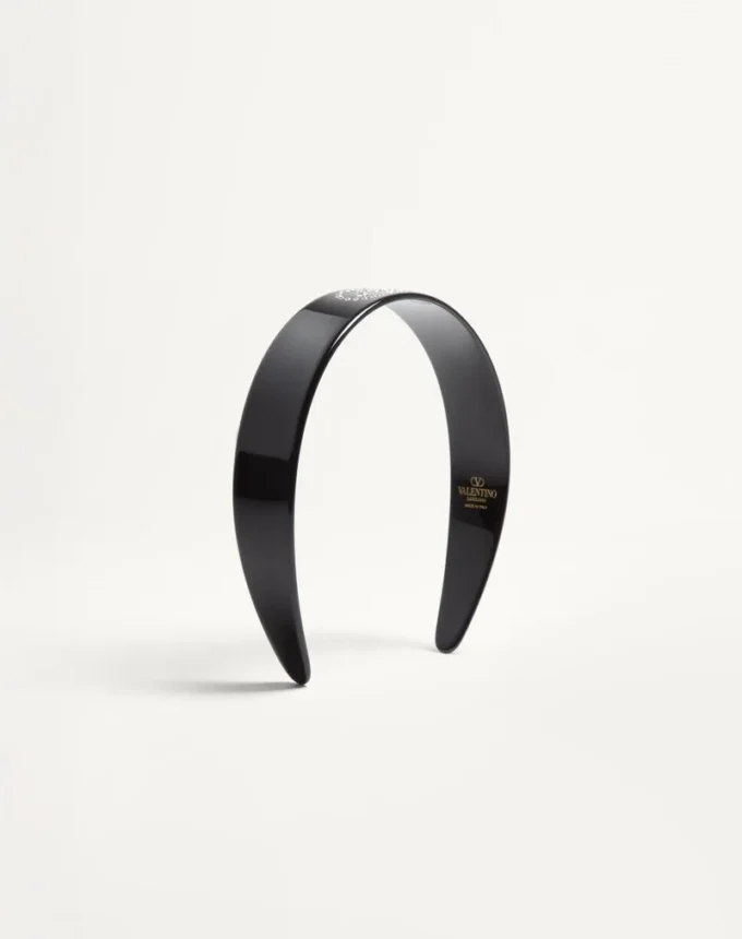 Vlogo Signature Headband In Resin, Metal And Crystals