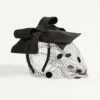 Vlogo Signature Headband With Bow And Veil In Silk And Velvet
