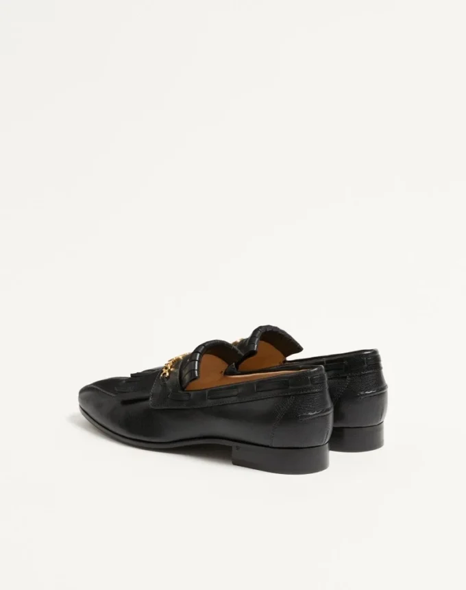 Vlogo Signature Kidskin Loafer With Fringes
