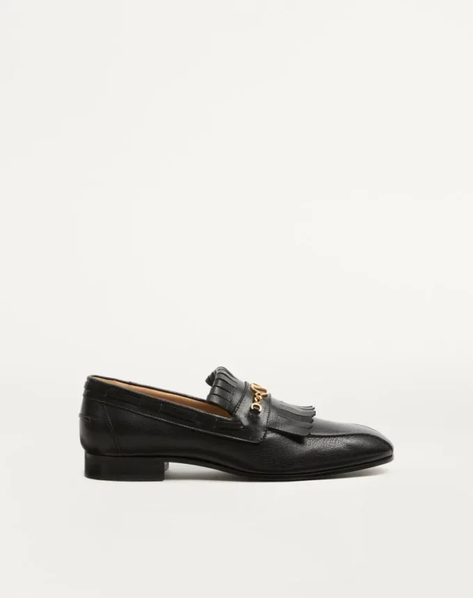 Vlogo Signature Kidskin Loafer With Fringes