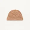 Vlogo Signature Knitted Beanie In Linen And Cotton