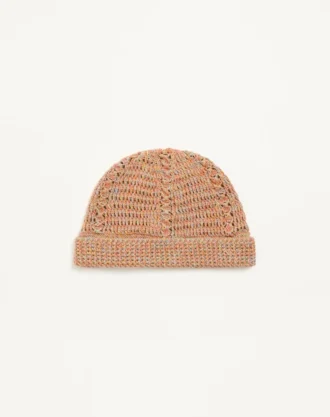 Vlogo Signature Knitted Beanie In Linen And Cotton