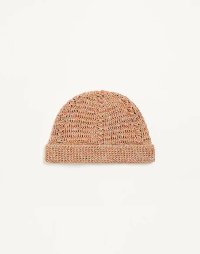 Vlogo Signature Knitted Beanie In Linen And Cotton