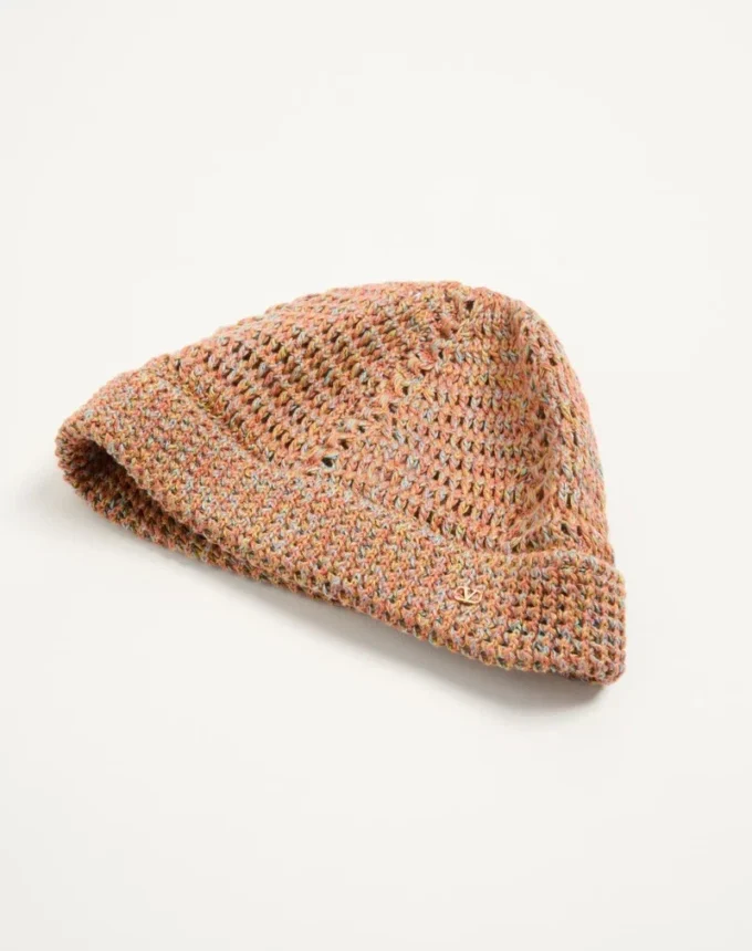 Vlogo Signature Knitted Beanie In Linen And Cotton
