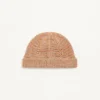 Vlogo Signature Knitted Beanie In Linen And Cotton