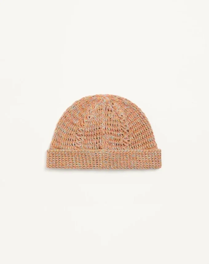Vlogo Signature Knitted Beanie In Linen And Cotton