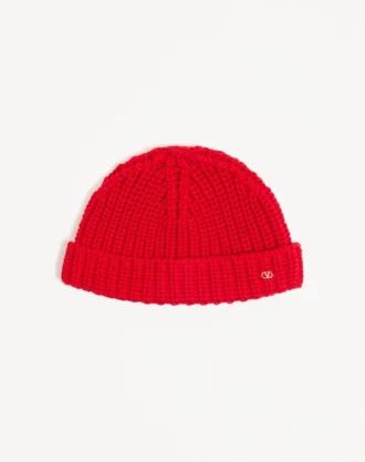 VLOGO SIGNATURE KNITTED COTTON BEANIE