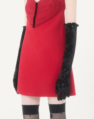 VLogo Signature Long Chenille Gloves