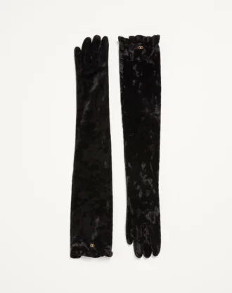 VLogo Signature Long Chenille Gloves