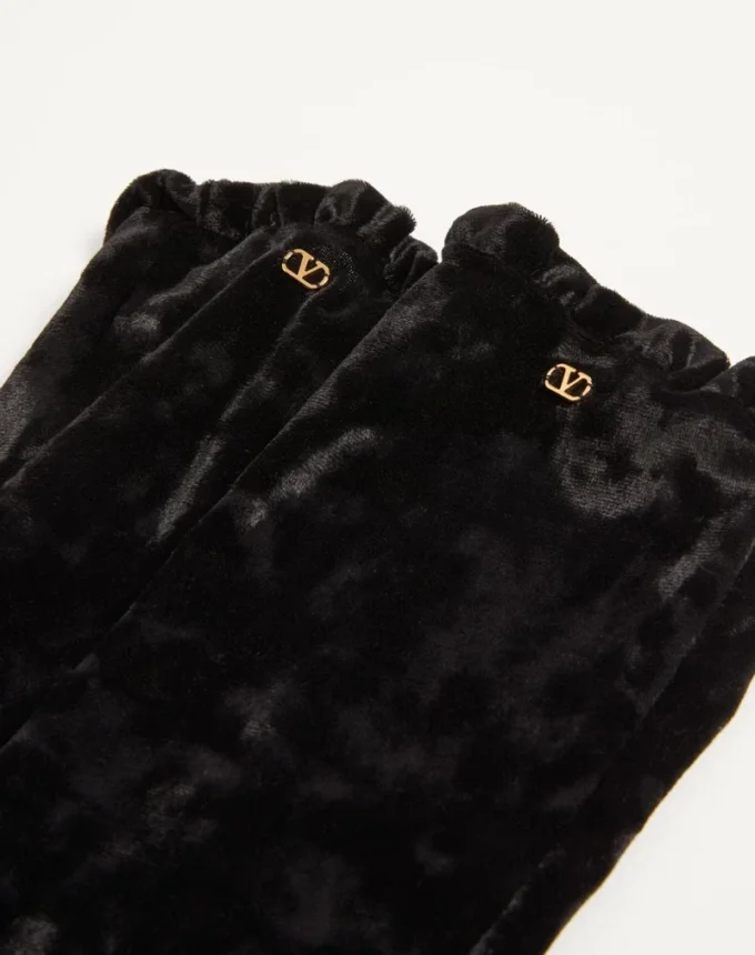 VLogo Signature Long Chenille Gloves