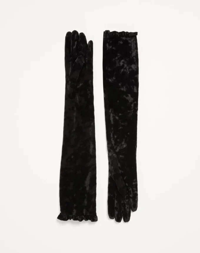 VLogo Signature Long Chenille Gloves