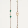 Vlogo Signature Long Necklace In Metal, Pearls And Knurled Glass Vlogo Signature Long Necklace In Metal, Pearls And Knurled Glass