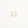 Vlogo Signature Metal And Pearl Earrings