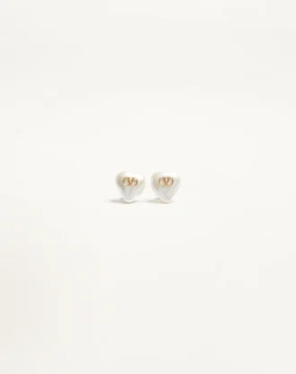 VLogo Signature Metal And Pearl Earrings