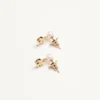 Vlogo Signature Metal And Pearl Earrings