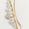 Vlogo Signature Metal And Pearl Tie Clip