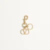 Vlogo Signature Metal Bag Charm With Key Ring