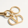 Vlogo Signature Metal Bag Charm With Key Ring