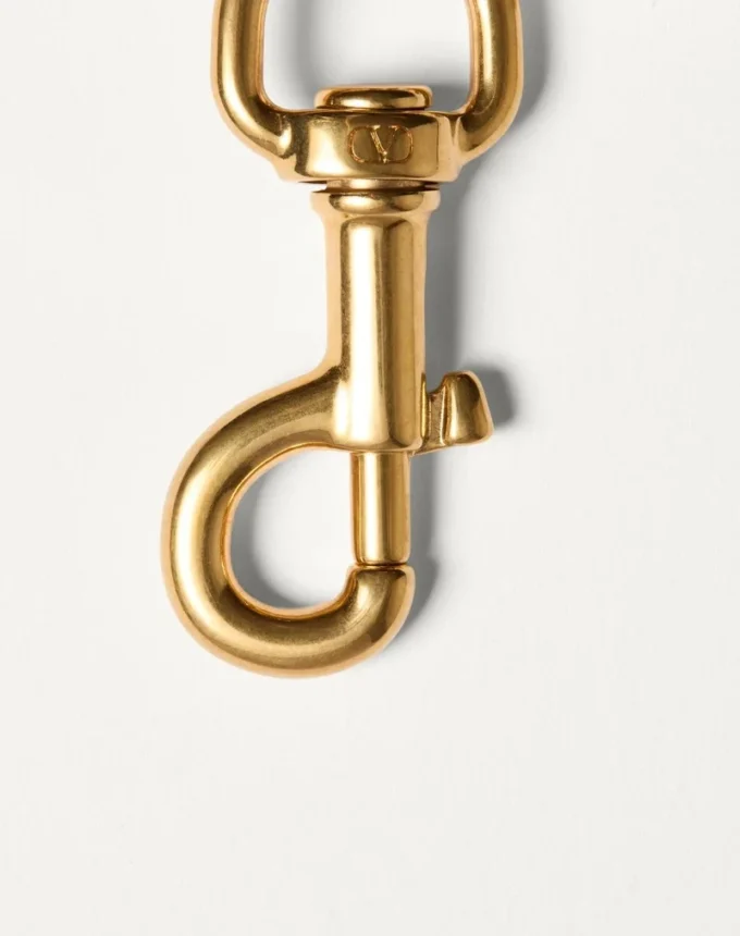 Vlogo Signature Metal Bag Charm With Key Ring