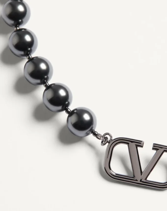 Vlogo Signature Metal Choker With Swarovski® Pearls Vlogo Signature Metal Choker With Swarovski® Pearls