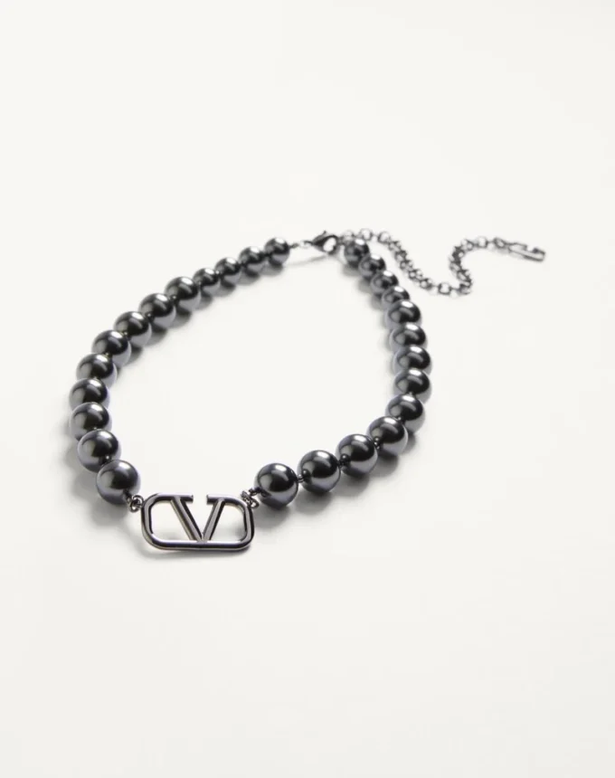 Vlogo Signature Metal Choker With Swarovski® Pearls Vlogo Signature Metal Choker With Swarovski® Pearls
