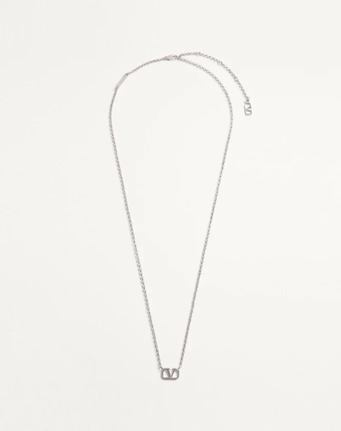 Vlogo Signature Metal Necklace