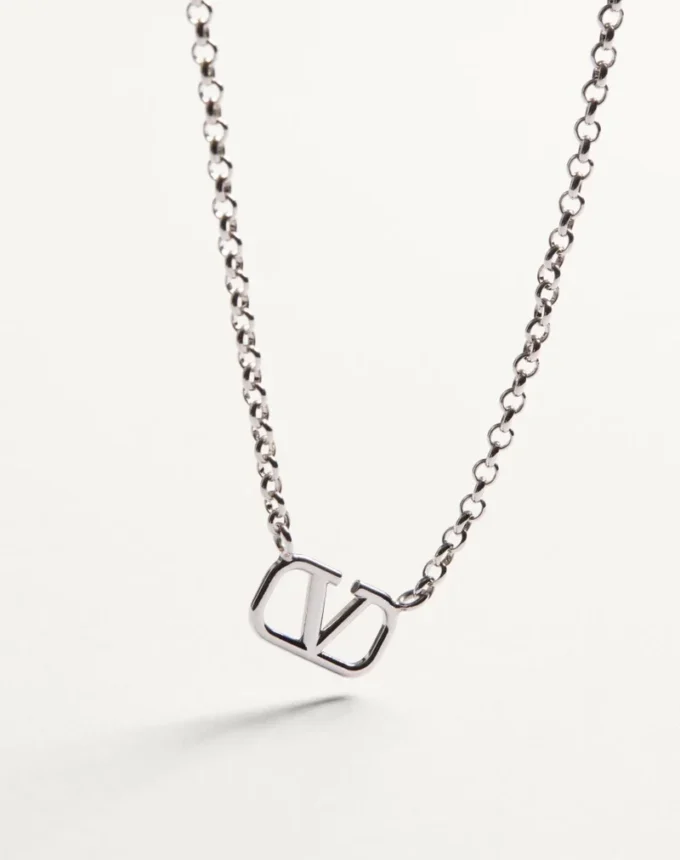 Vlogo Signature Metal Necklace