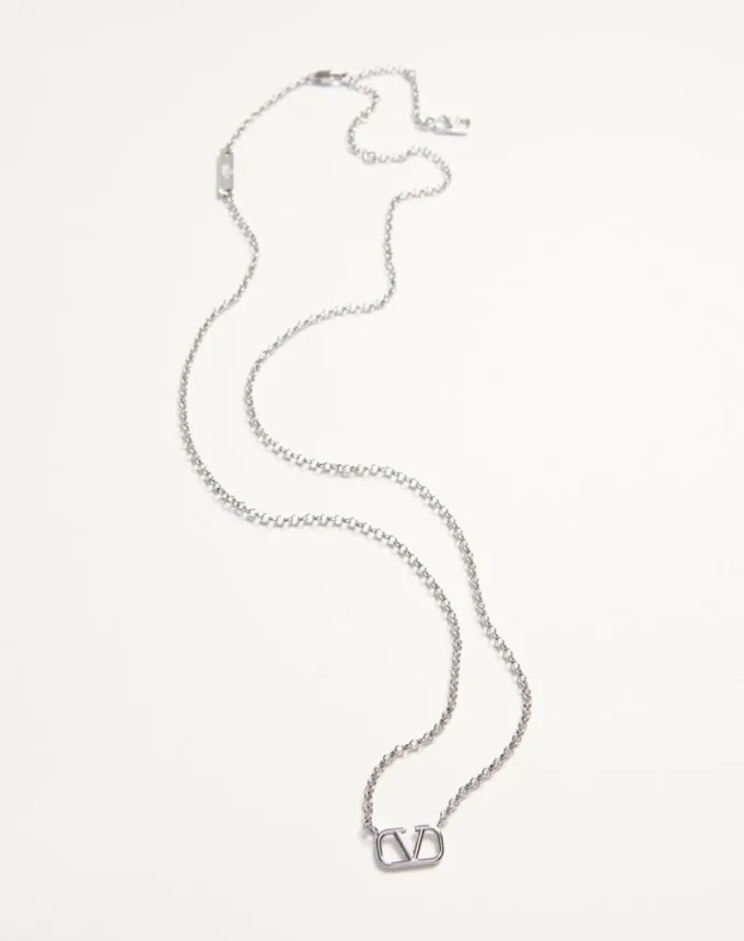 Vlogo Signature Metal Necklace