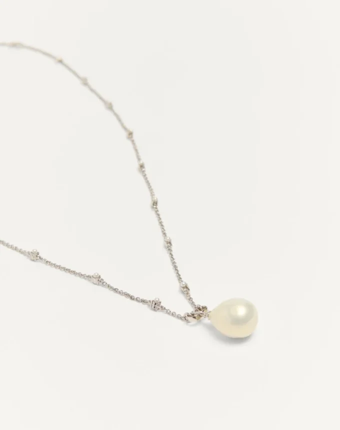 Vlogo Signature Metal, Pearl And Swarovski® Crystal Necklace Vlogo Signature Metal, Pearl And Swarovski® Crystal Necklace