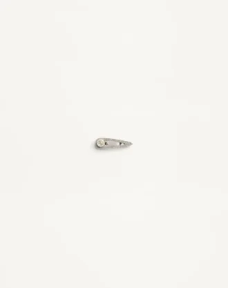 Vlogo Signature Metal Tie Clip With Swarovski® Crystals And Pearl