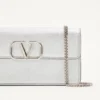Vlogo Signature Metallic Grainy Calfskin Wallet With Chain Vlogo Signature Metallic Grainy Calfskin Wallet With Chain