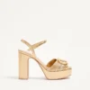 VLogo Signature Metallic Platform Sandal with Cornely Embroidery 115mm VLogo Signature Metallic Platform Sandal with Cornely Embroidery 115mm