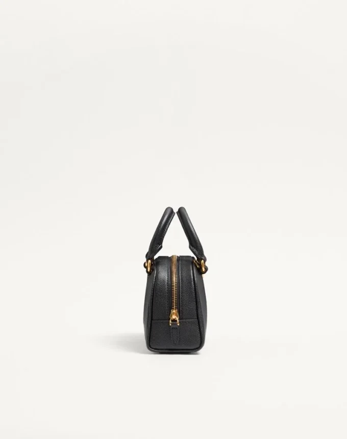 VLogo Signature Mini Bowling Bag in Grainy Calfskin VLogo Signature Mini Bowling Bag in Grainy Calfskin