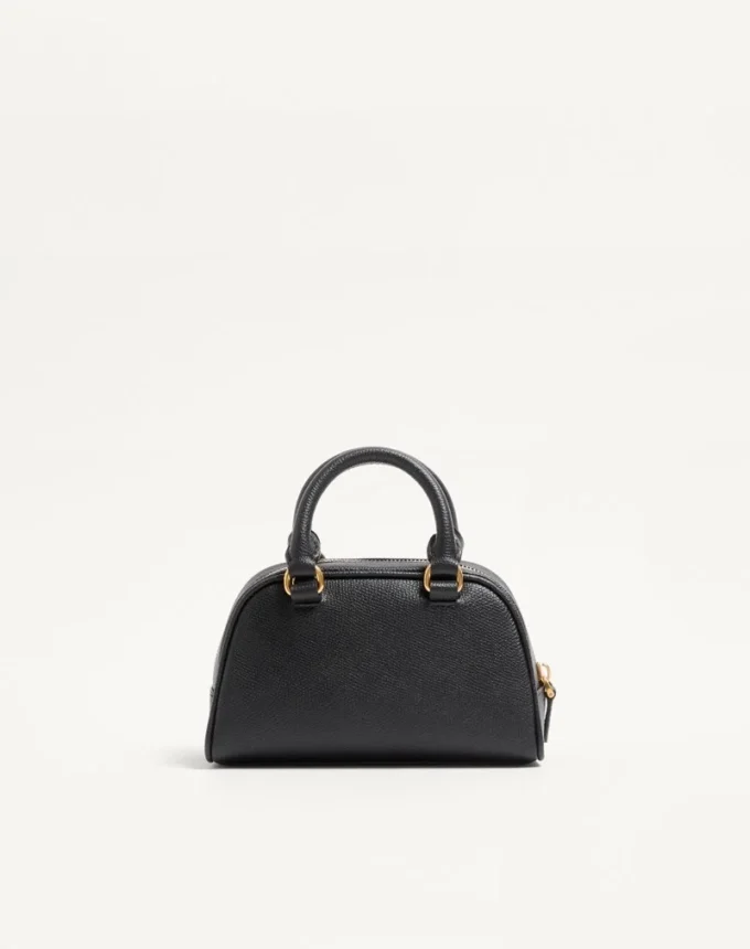 VLogo Signature Mini Bowling Bag in Grainy Calfskin VLogo Signature Mini Bowling Bag in Grainy Calfskin