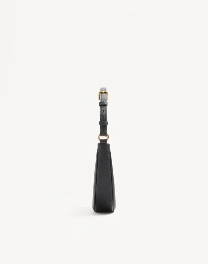 Vlogo Signature Mini Hobo Bag In Grainy Calfskin