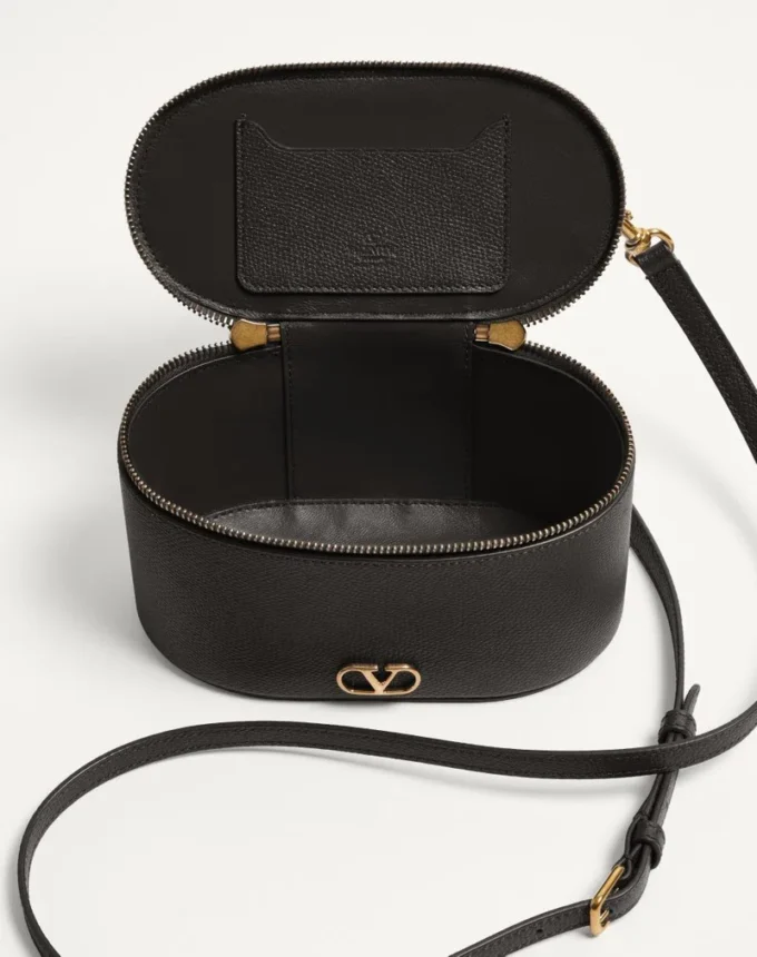 Vlogo Signature Mini Vanity Bag In Grainy Calfskin