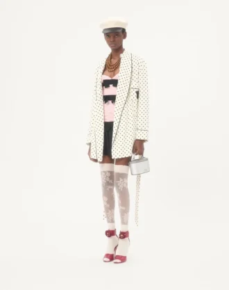 VLogo Signature Mini Vanity Bag in Laminated Grainy Calfskin