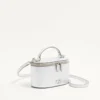 VLogo Signature Mini Vanity Bag in Laminated Grainy Calfskin
