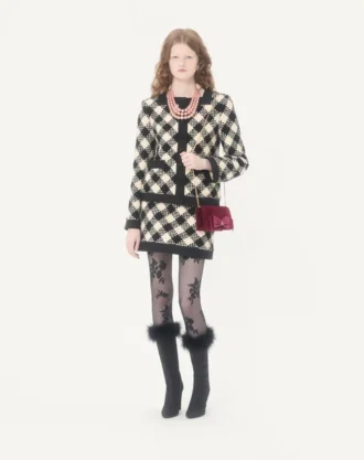 Vlogo Signature Mini Velvet Shoulder Bag