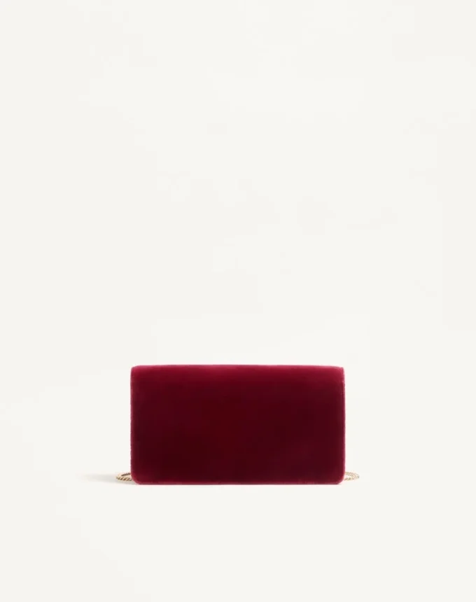 Vlogo Signature Mini Velvet Shoulder Bag